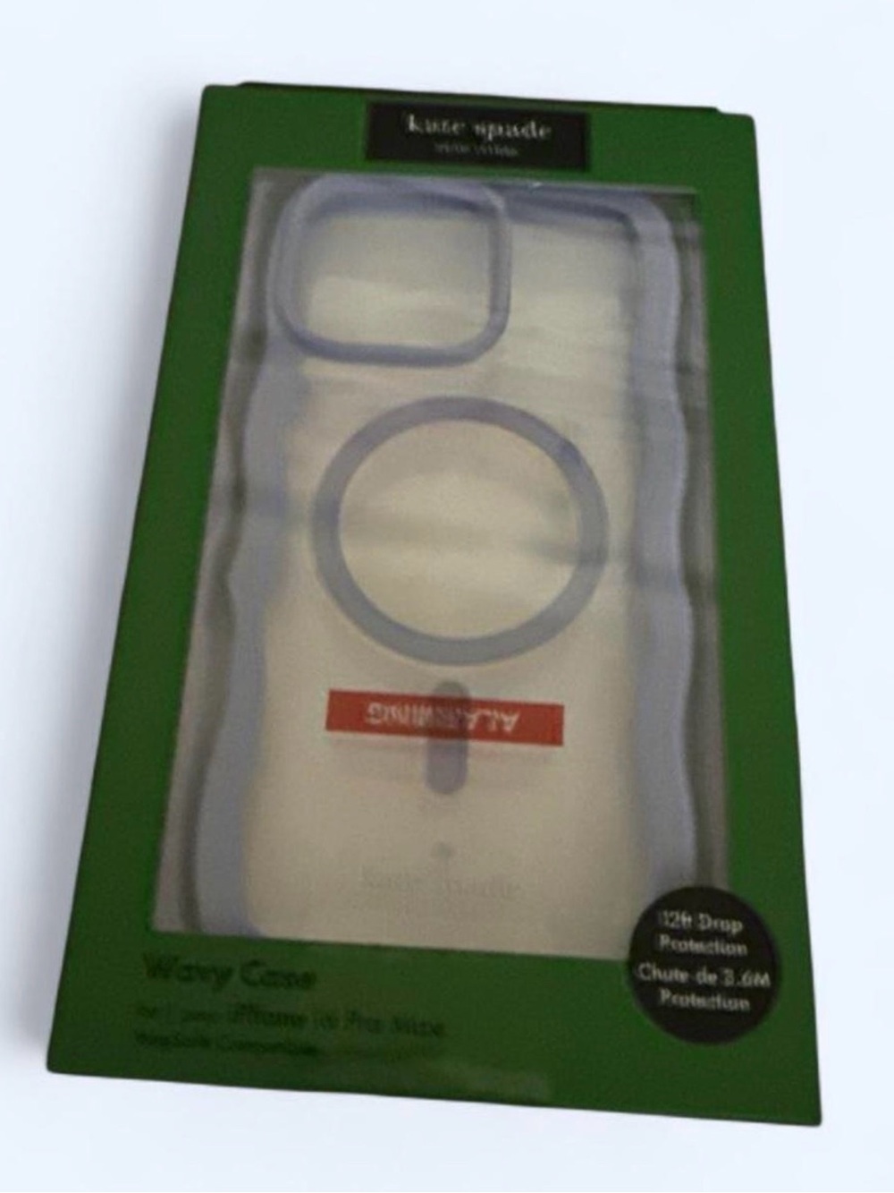 kate spade Clear Wave iPhone Case with Blue Trim